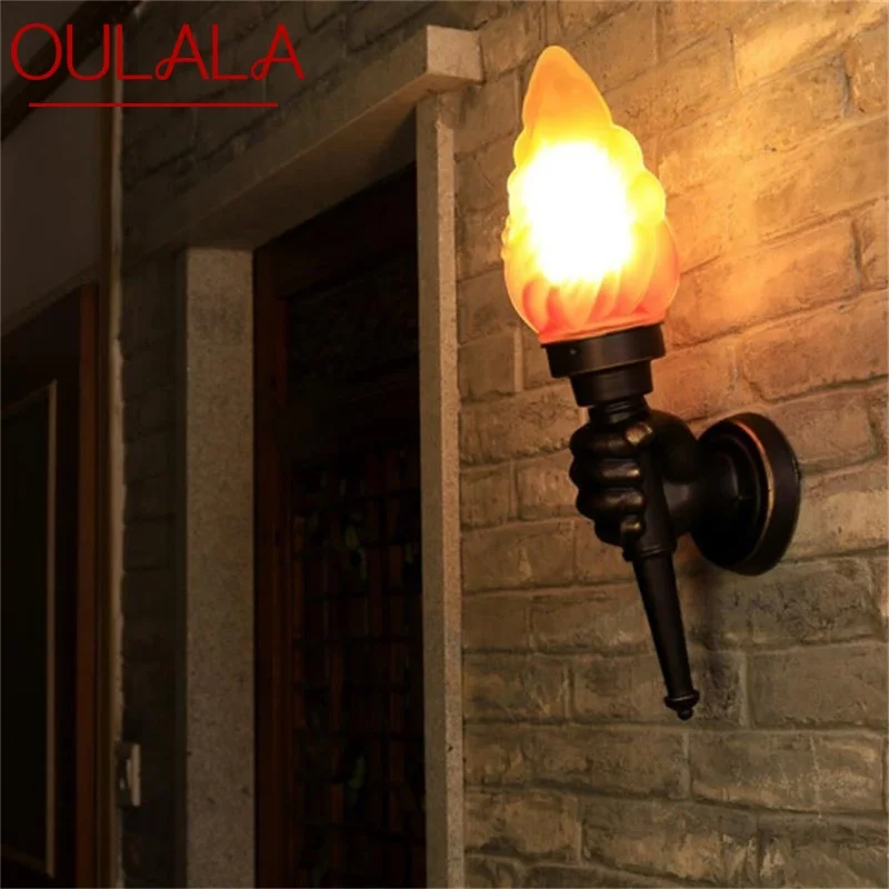 

PLLY Outdoor Wall Sconces Lamp Classical Torch Light Creative LED Waterproof for Home Decorative