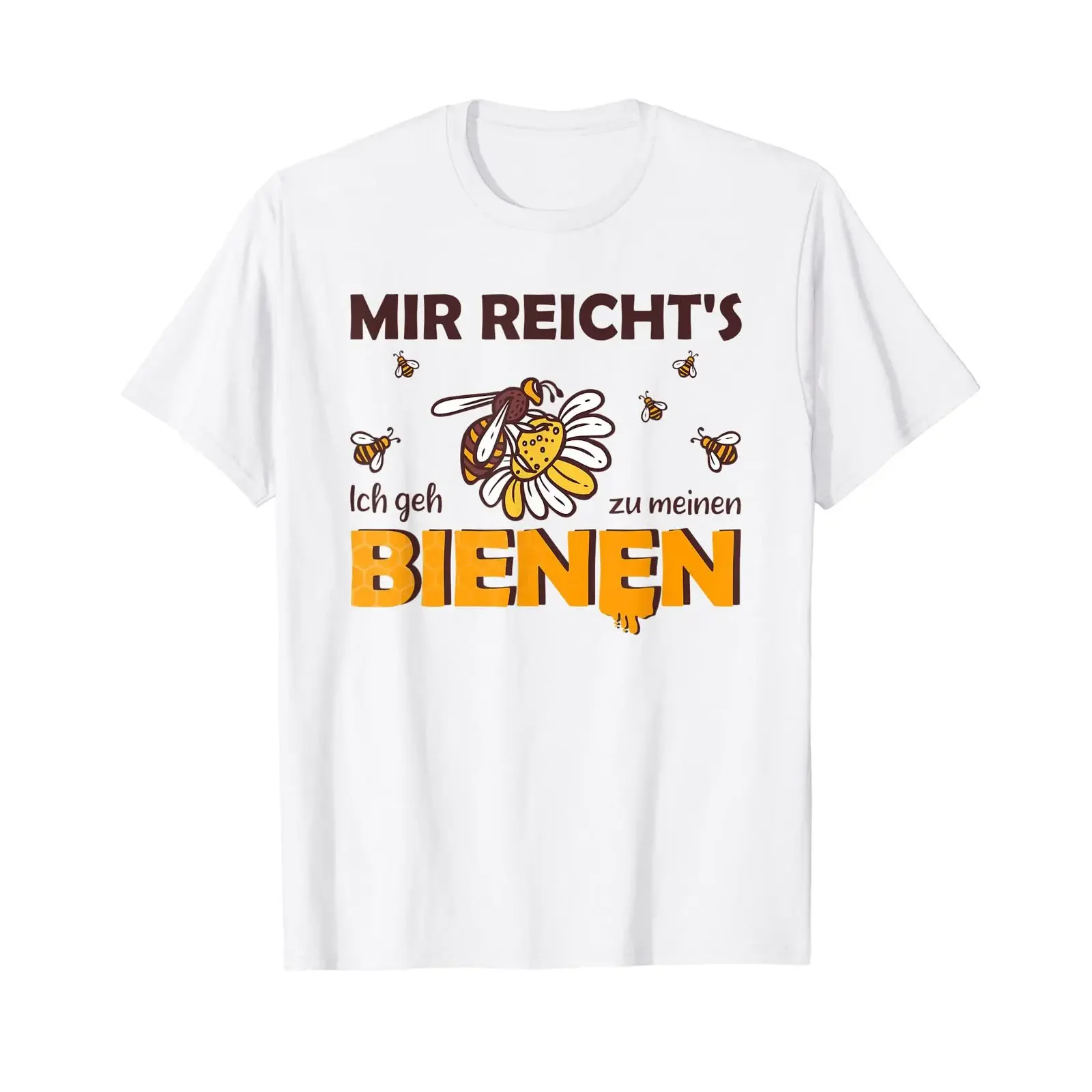 T Shirt with German Text quot Mir reichts ich geh zu meinen Bienen Beekee vintage Washed streetwear Unisex Versatile