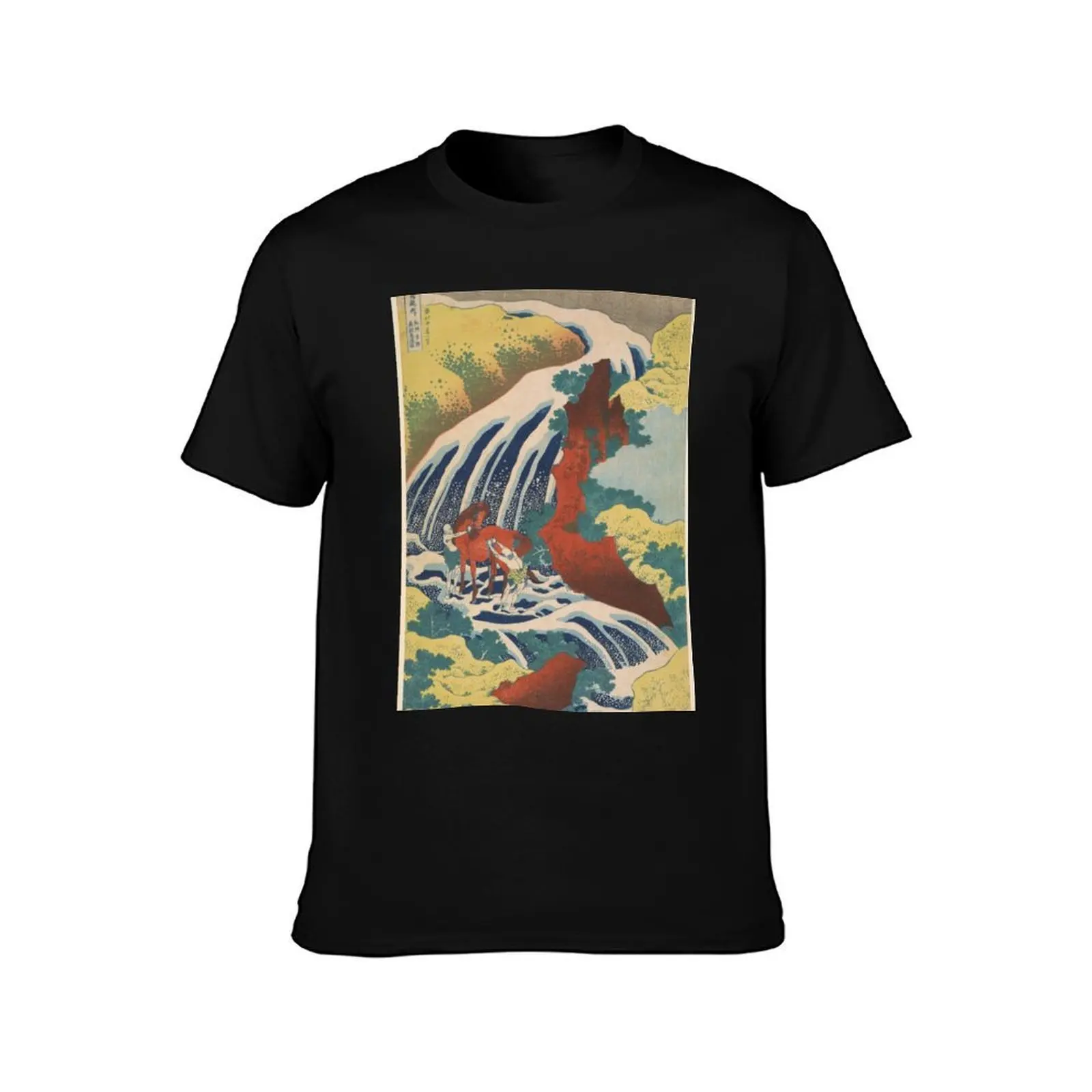 Hokusai Waterfalls T-Shirt Plus Size Non-Shrink T-Shirt