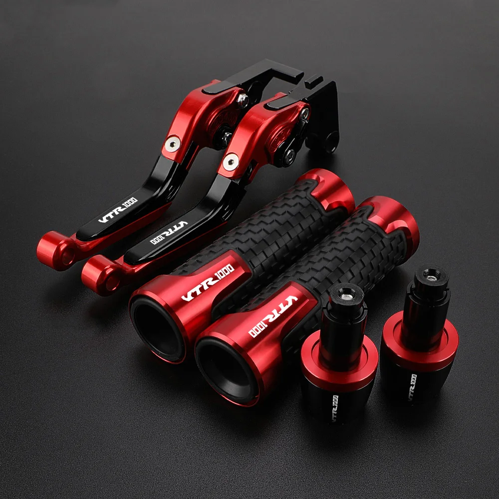 Motorcycle CNC Accessories Brake Clutch Levers For Honda VTR1000 1997-2004 2003 2002 2001 2000 Handle bar Grips ends 1999 1998