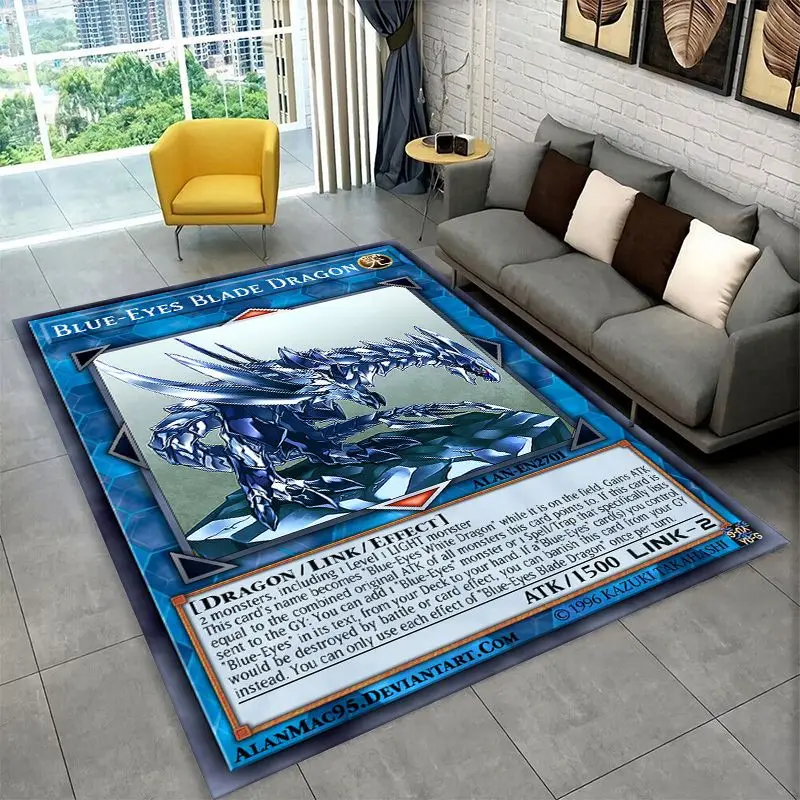 Yu-Gi-Oh Monster Card Cartoon Anime Carpet Rug for Bedroom Living Room Sofa Doormat Home Decor,Kid Game Area Rug Non-slip Gift view 5