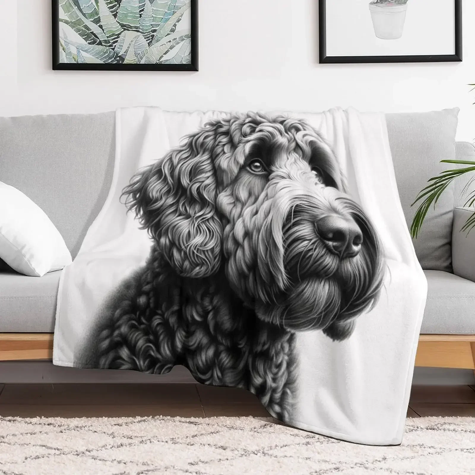 

Doodle Dog Black and White Throw Blanket Comforter Decorative Throw Blankets Luxury Throw anime Vintage Bed Blankets