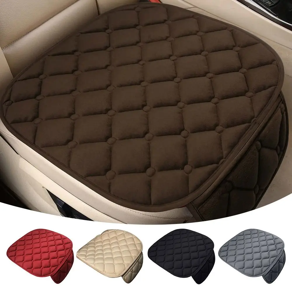 New Anti-slip Car Seat Cushion Keep Warm Solid Color Front Seat Cushion Wear-resistant Car Seat Cover Auto Protector Mat Pad