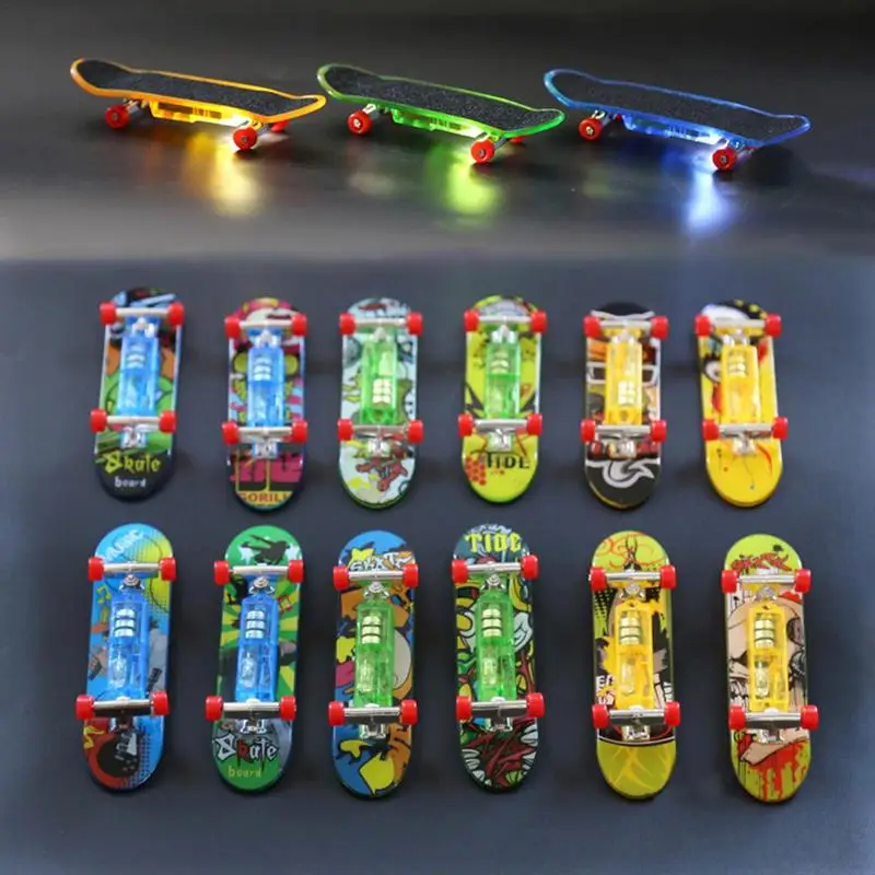 Finger Skateboards For Kids Mini Fingerboard per la punta delle dita Light Up tastiera professionale Mini Skateboard portatile Teen