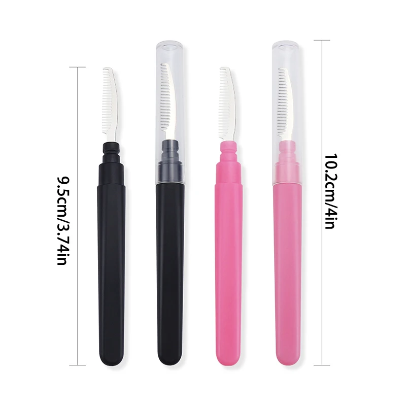 Ultra-Fine Stainless Steel Needle Eyebrow Eyelashes Eye Brow Extension Brush Metal Comb Cosmetic Makeup Tools