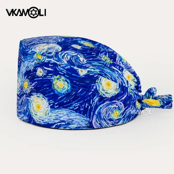 כובע ניתוח נשים אחות כובע שיער נקי הגנה כובע עבודה לאחיות אי...