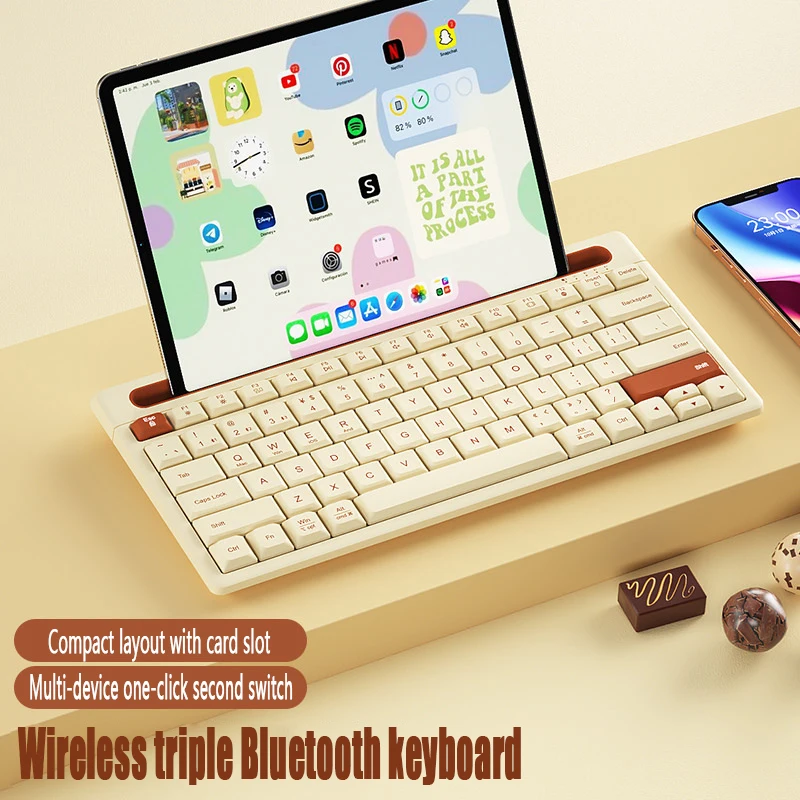 

Bluetooth Keyboard Mute Portable Wireless Keyboards Such As Office Laptops, Tablets And Laptops.