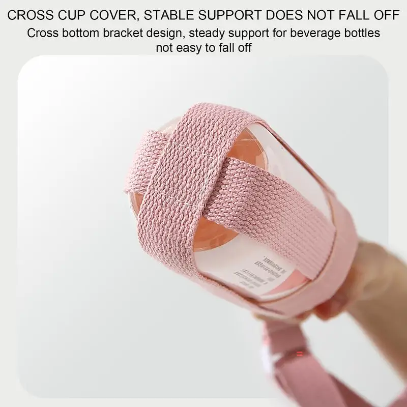 Cup Holder With Strap Adjustable Shoulder Strap Cup Holder Bottle Holder Heat Insulation All-Around Protection Convenient