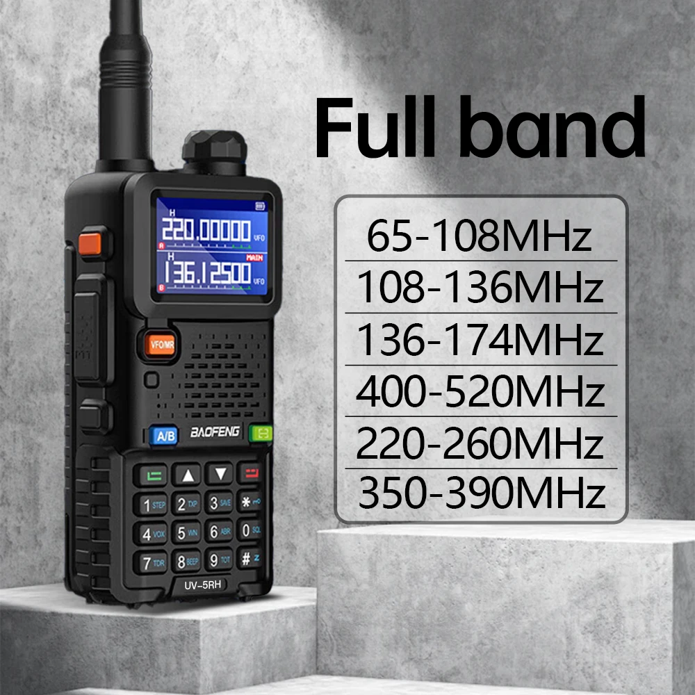 1 قطعة Baofeng UV-5RH كامل النطاق PTT اسلكية تخاطب AM الهواء الفرقة 10 واط 999CH NOAA FM نوع-C ترقية UV-5RH اسلكية تخاطب طويلة المدى #3