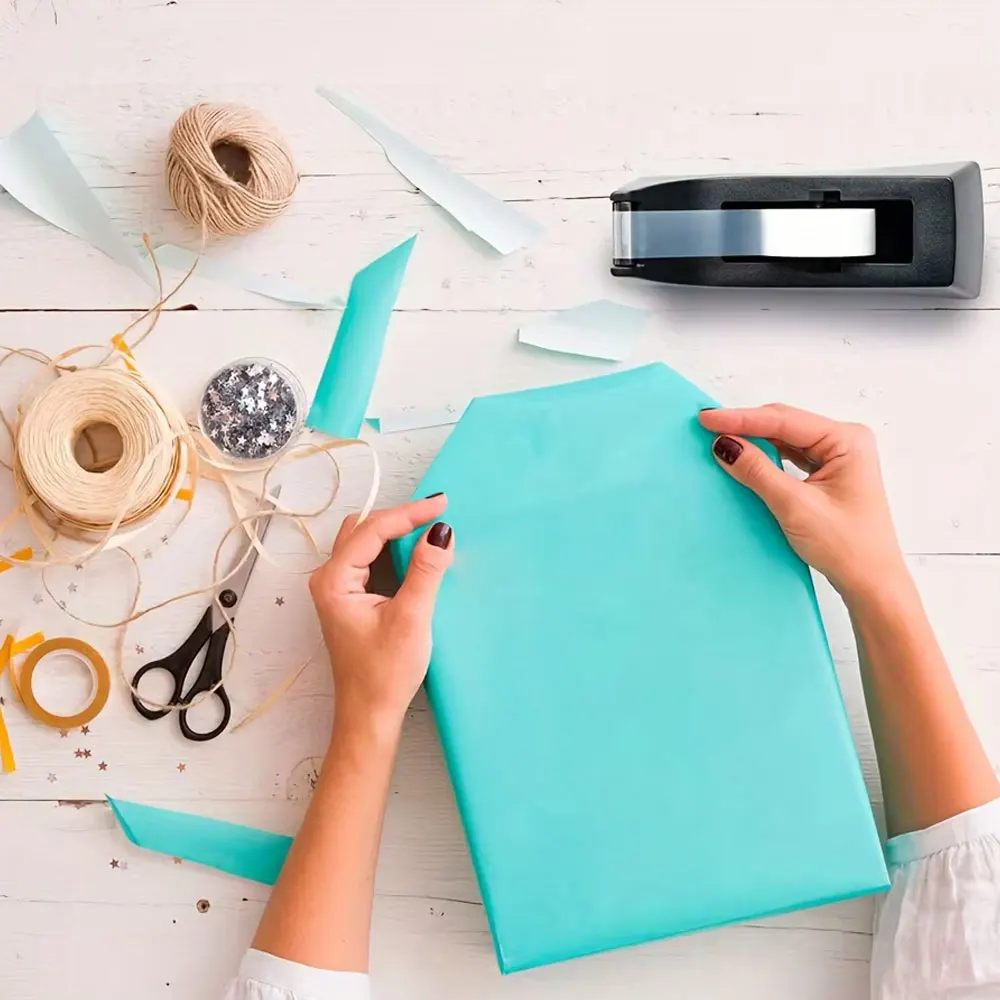 Black Desktop Tape Dispenser - Non-Slip Base - Weighted Tape Roll Dispenser - For Office Home School (Tape Not Included)