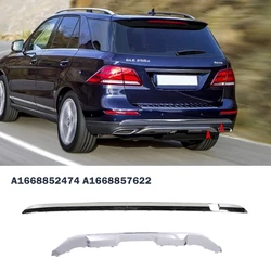 A1668852474  A1668857622 For Mercedes Benz GLE W166 GL X166 GLE250d Rear Bumper Chrome Trim Chromium Diffuser Styling