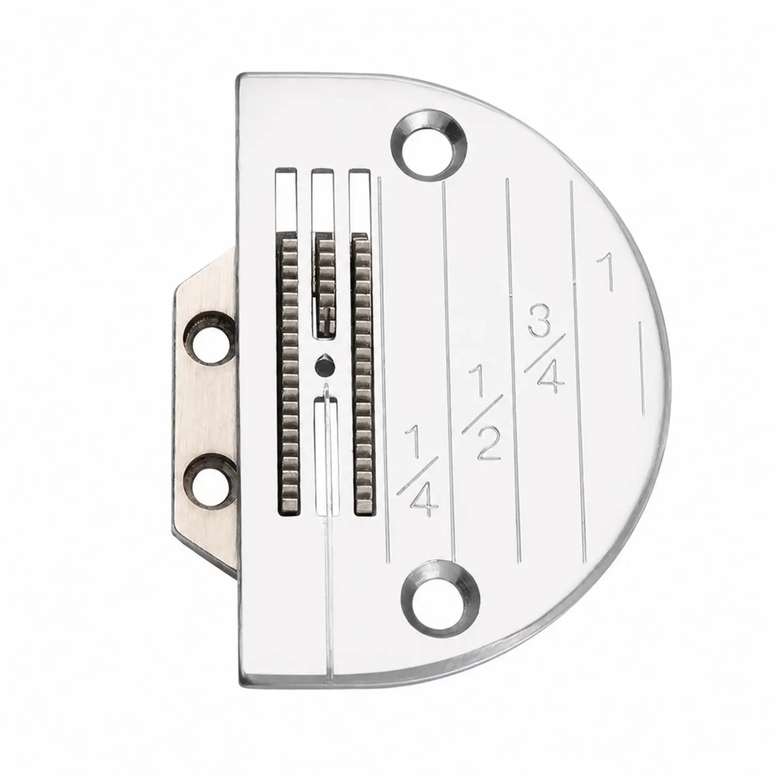 Industrial Sewing Machine Throat Plate with Metal Pins and Feed Slots for Reliable Material Handling in Tailor Shops