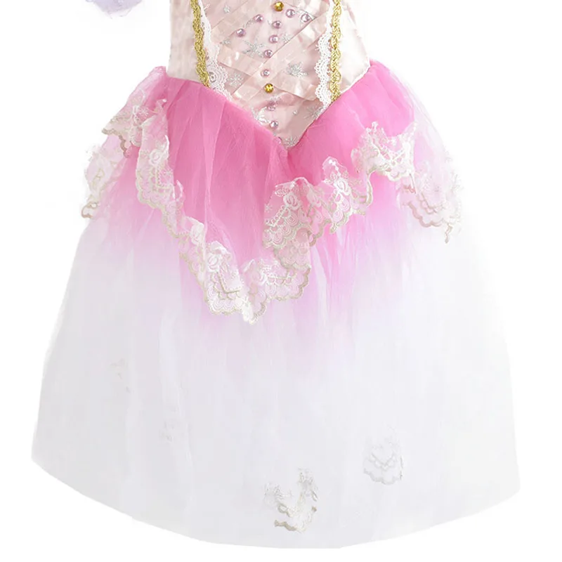 Tutu romantique professionnel longue en Tulle, robe de Ballet pour femmes et filles, robe de soirée de ballerine, Costumes de danse de Ballet pour enfants