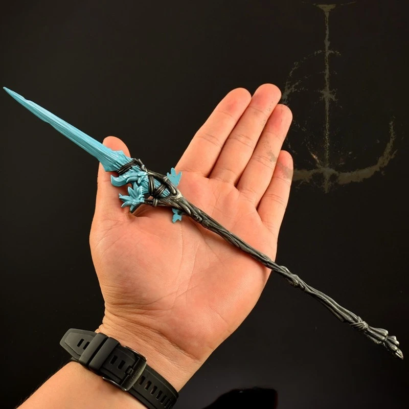 30 cm/11.81in Eldenn Game Perifere Wapen Model Droom Speer Metalen Handwerk Ornament Collectie Desktop Display Gift Speelgoed jongens