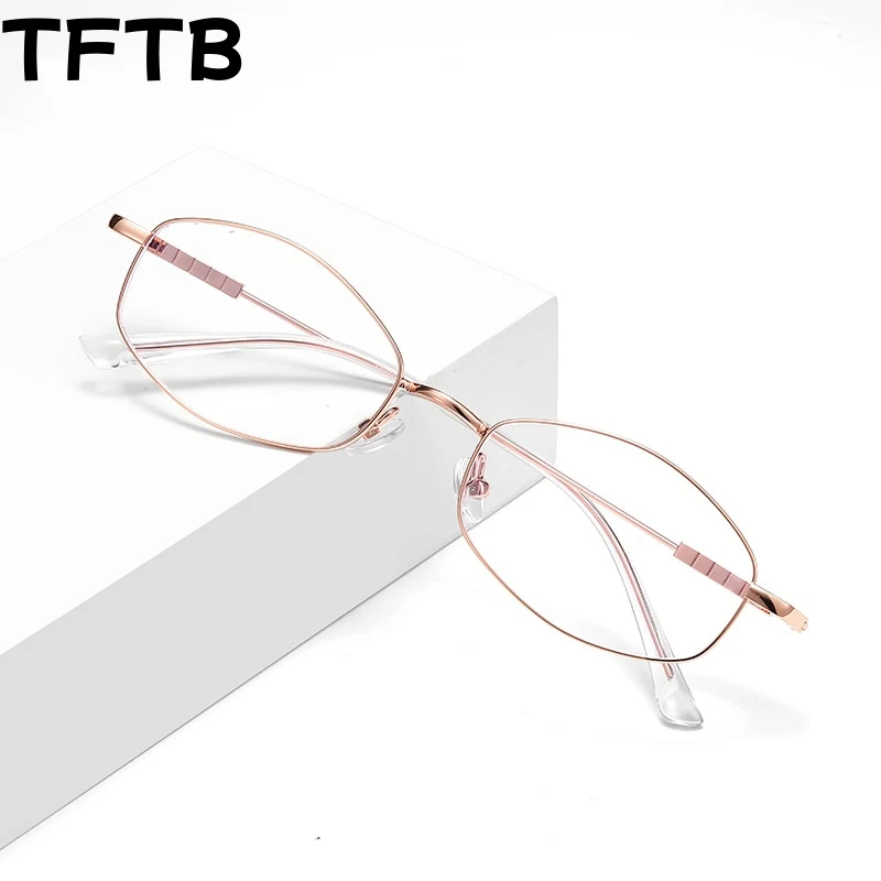 

TFTB New Retro Polygonal Trendy Men and Women Glasses Ultra Light Fashion Street Photography Decorative Eyeglasses Frame LS501