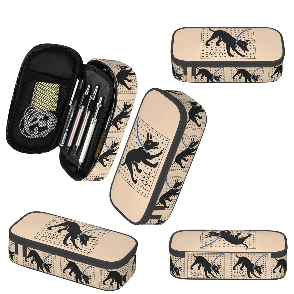 مقلمة CAVE CANEM Dog للأطفال، صندوق أقلام هدايا، حقيبة أقلام رصاص، لوازم مكتبية، حقيبة حامل قلم