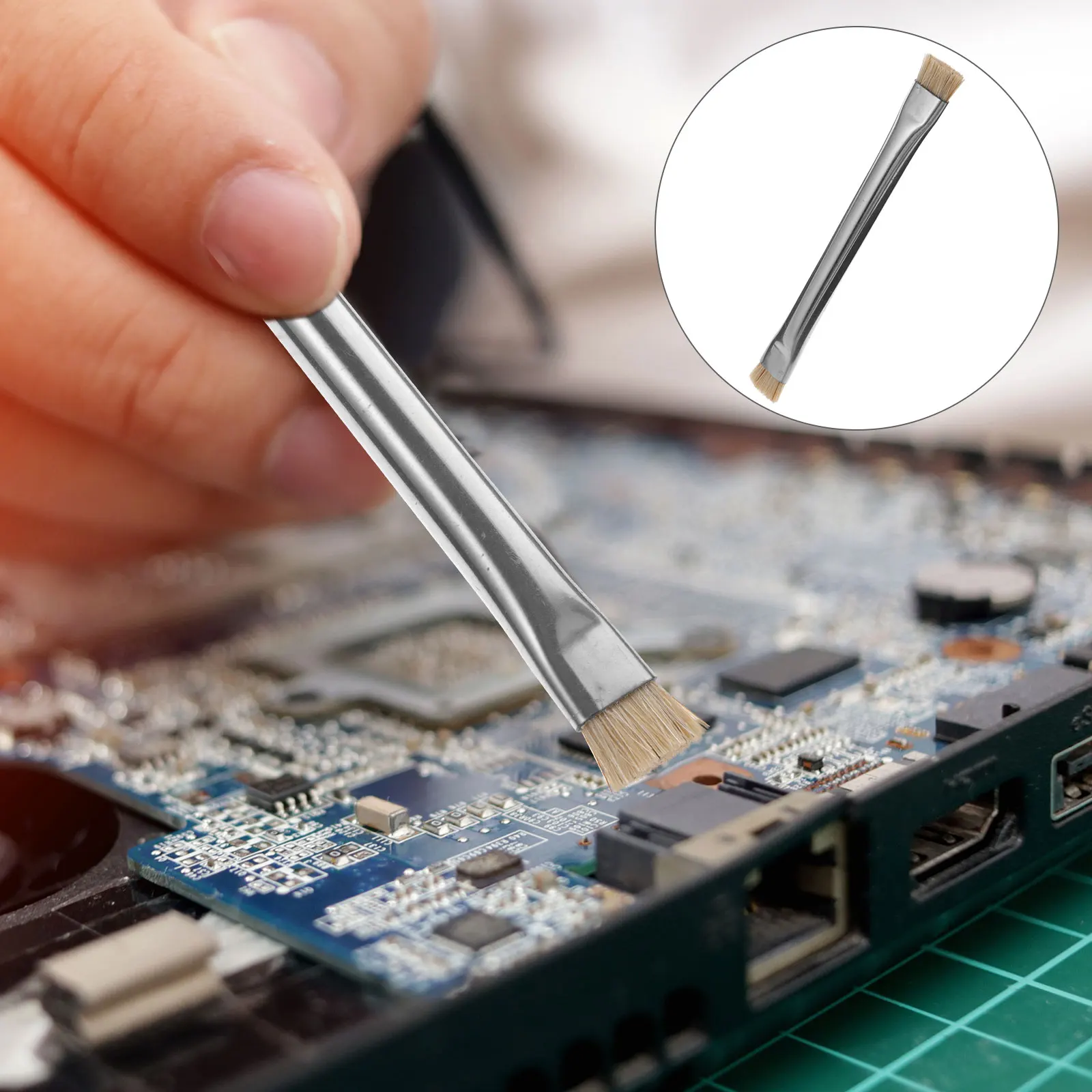 

Mobile Phone Motherboard Cleaning Brush for Electronics Manual Computer Keyboard Stainless Steel Anti Static