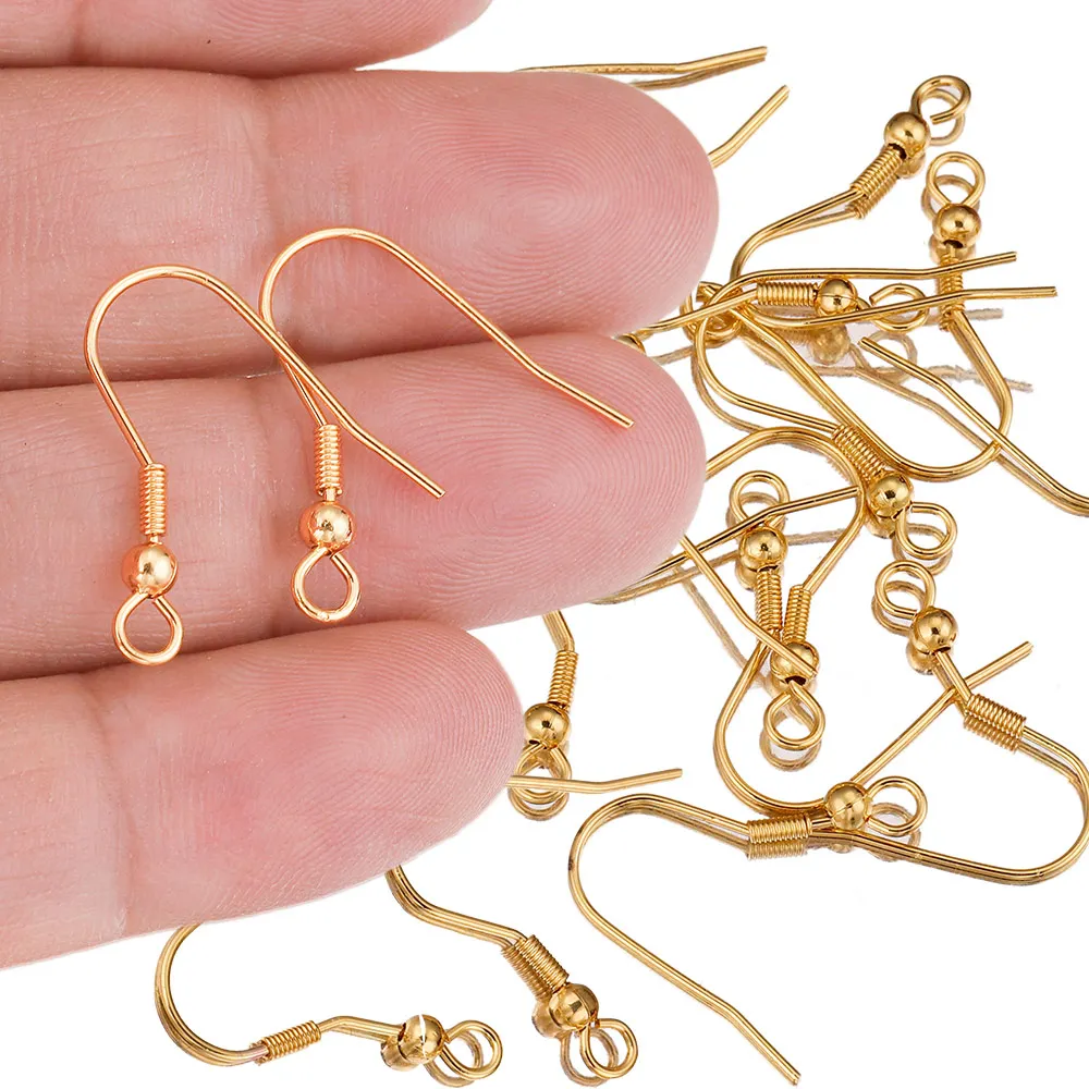 50pcs Stainless Steel Earring Hooks Hypoallergenic Earring Making Kit Earrings Parts Clasp for DIY Jewelry Making Supplies image 2