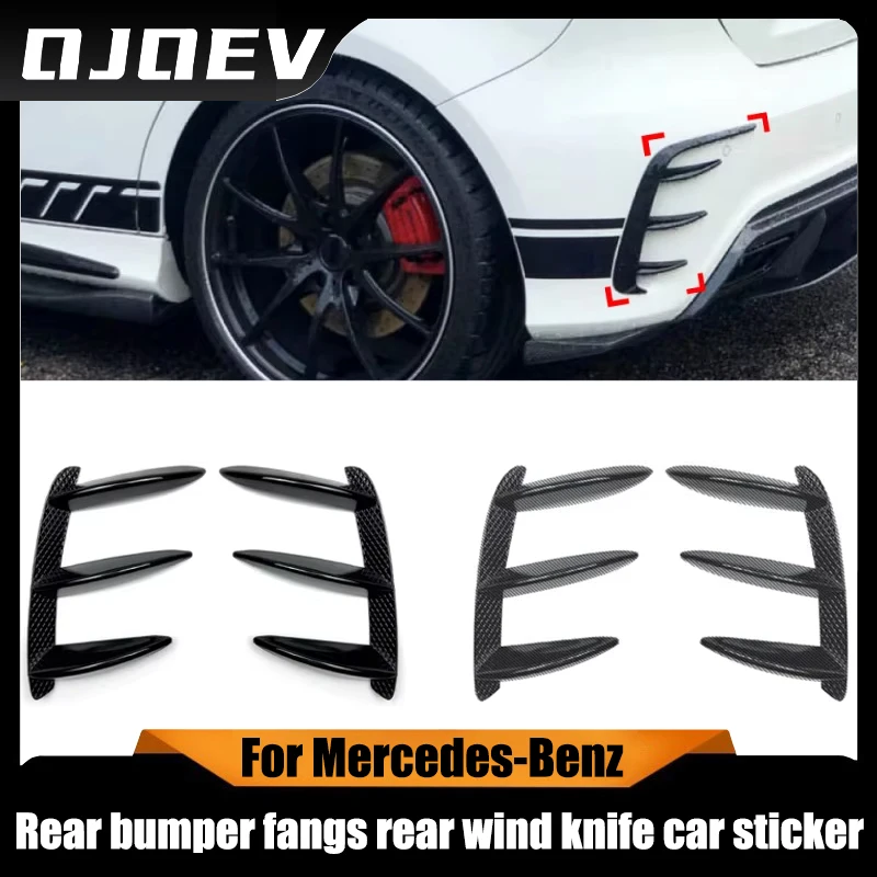 

Для Mercedes-Benz 2013-2018 a-class w176 a200 a260 задний бампер клыки задний ветровой нож автомобильная наклейка трансграничная модификация