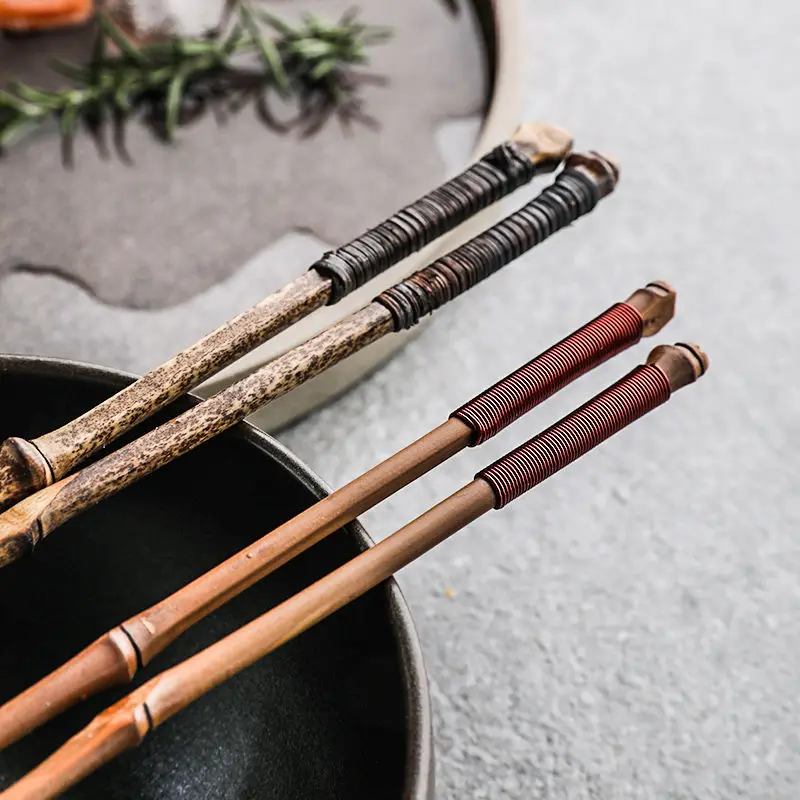 23cm Chopstick Natural Bambooo Knots Chopsticks Creative Chop Sticks Food Tableware Japanese Dishes Sushi Kitchen Wooden Wand