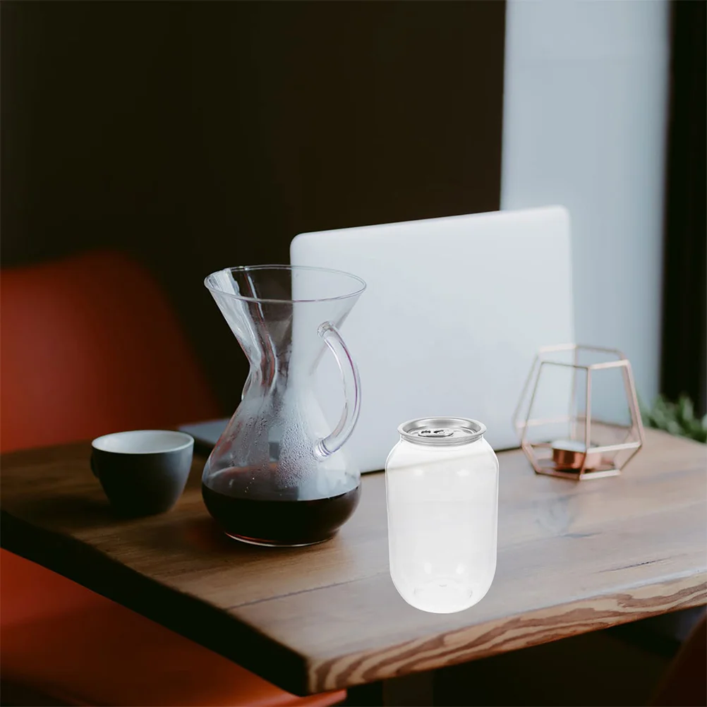 5 PCS Cans Empty Juice Containers Juicer Machines Bottles with Caps Water Plastic Clear Beverage Fruit