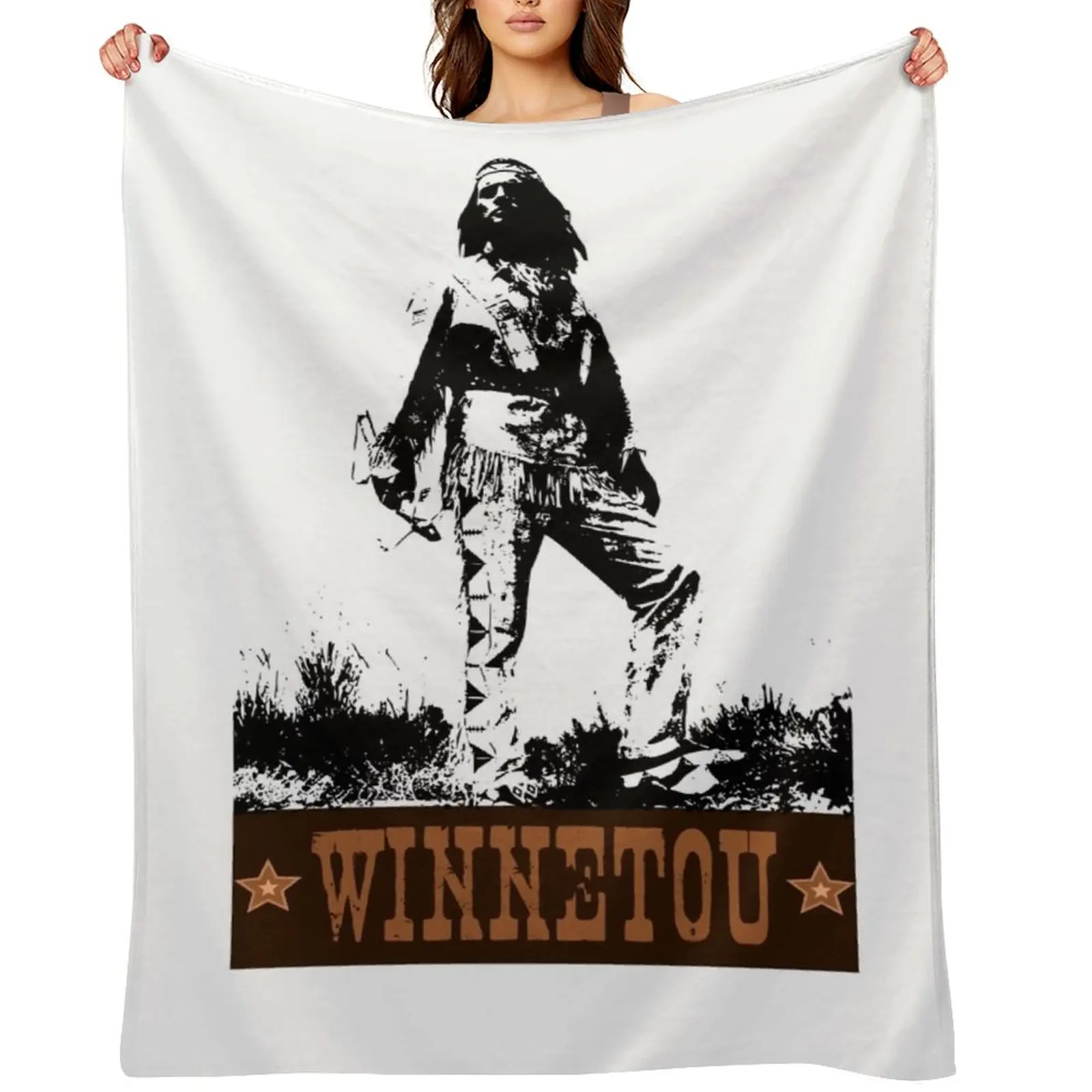 

Save Winnetou Indian Chief Apache Gift Idea Birthday Throw Blanket Sofa Throw cosplay anime Blankets For Baby sofa bed Blankets