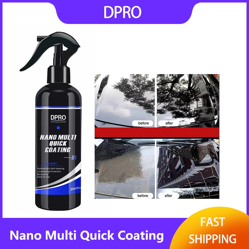 Dpro Nano Coating Spray Paint Care Ceramic Liquid Glass Hydrophobic Quick Coat Ceramic Polishing Car Detailing 100/300ml