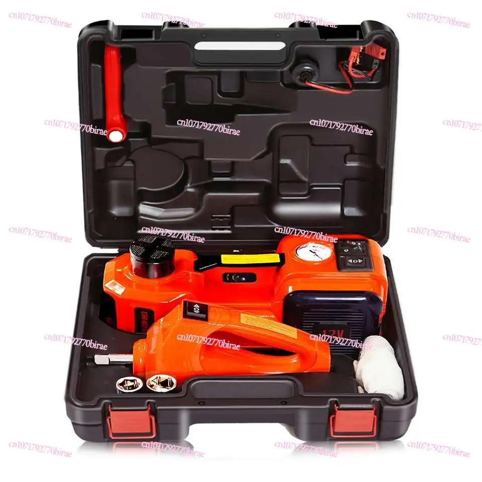 5-In-1 Electro-Hydraulic Car Jack 5T 12v Car Jack with Impact Wrench Tire Inflator Built-in Light Emitting Diode