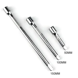 1Pc 50/100/150mm Socket Extension Bar 1/4 Drive Ratchet Wrench Socket Extender Steering Sleeve Connecting Rod Accessories