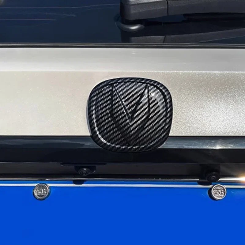 For Changan UNI-K UNIK Accessories 2021-2024 Black Carbon Trim Car Front Rear Logo Cover Center Grill Logo Anti Hit Garnish