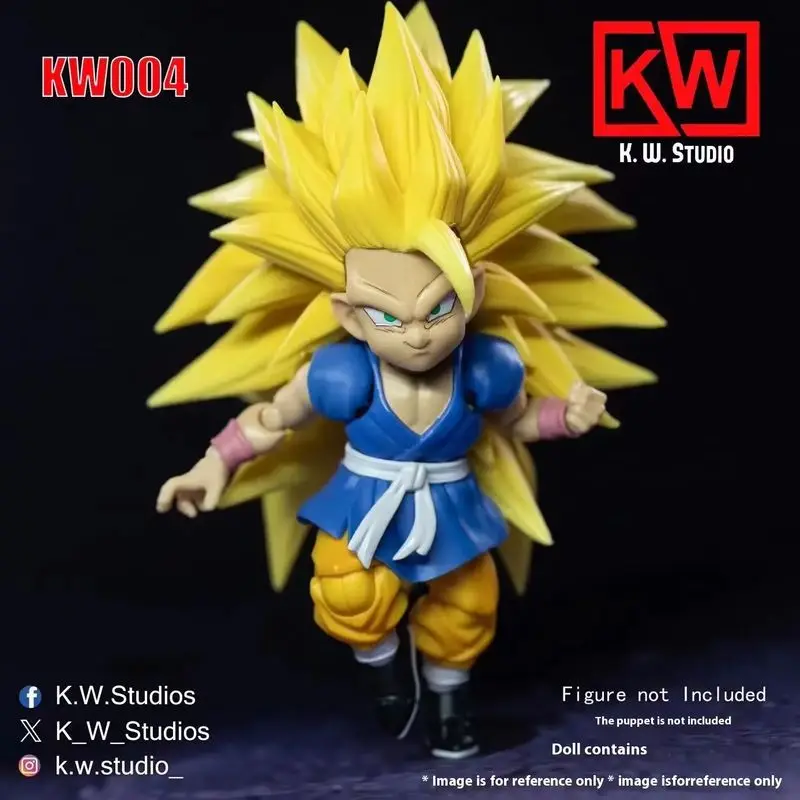 Figuarts New Dragon Ball Kw Studio Gt S.H. Shf Kw003 Kw004 Ssj1 Ssj2 Ssj3 Bundle Set Goku Gt Head Accessories Kit Model Kids