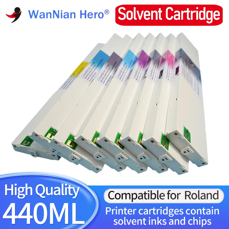 440ML ECO-SOL MAX2 Replacement Ink Cartridge Compatible for Roland XF-640 RE-640 Printer Eco-solvent ink with one times chip