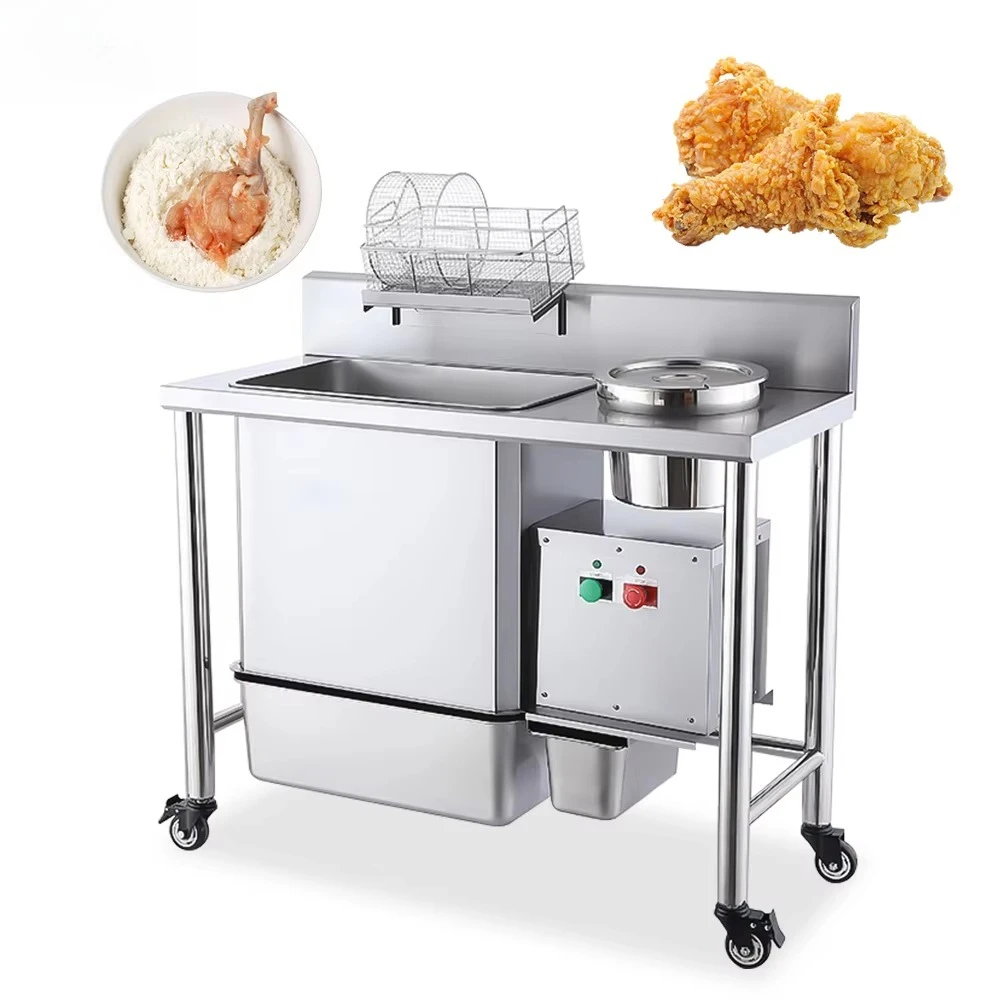 

KFC Equipment Electric Breading Table Automatic 430Stainless Steel Fried Chicken Breading Machine