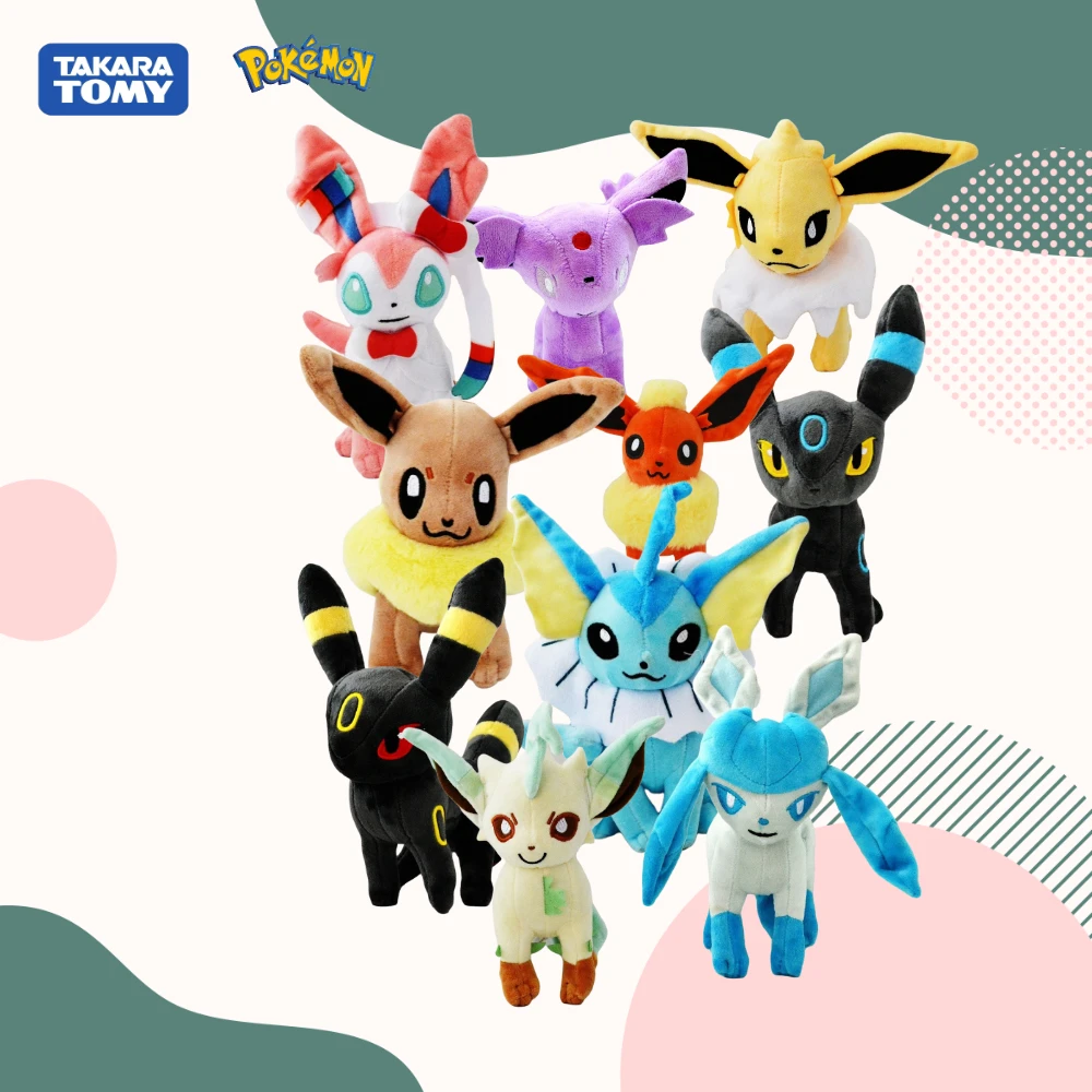 

20cm Pokemon Plush Doll Anime Kawaii Stuffed Toy Glaceon Umbreon Leafeon Jolteon Espeon Flareon Eevee Sylveon Kids Birthday Gift