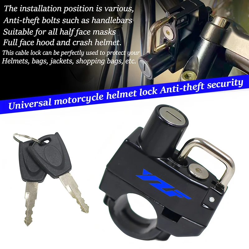 Fit For YZF R1 R1M R3 YZF R6 R7 R9 R15 R25 R125 YZFR6 YZFR1 Motorcycle Accessories Supplies Helmet Lock Anti-theft Locker