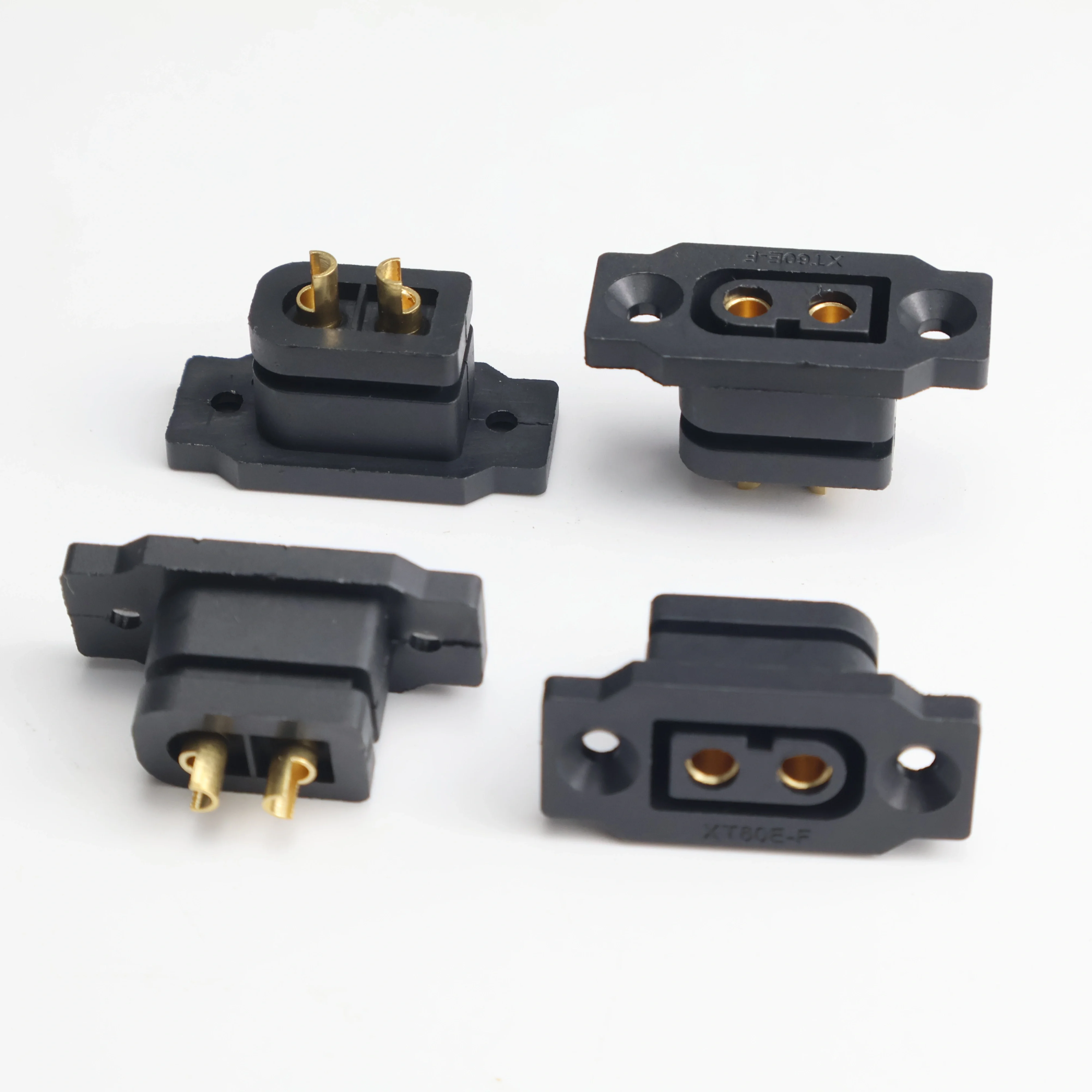 6/12PCS XT60E-F Female Plug Connector XT60 Socket Plugs Panel Mount Fixed With Screws For RC FPV Lipo Battery RC Quadcopter