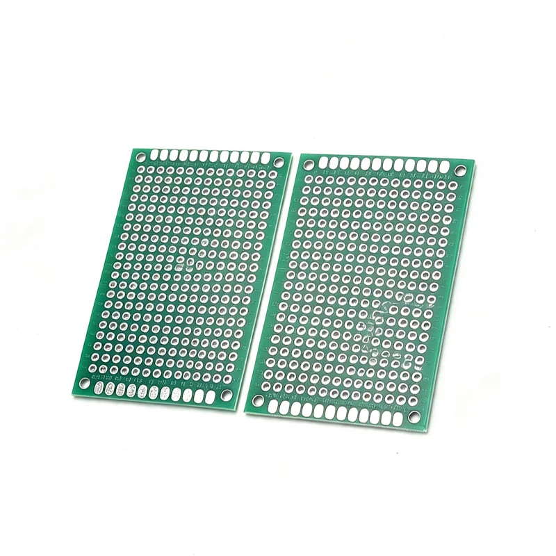 2PCS 2.54mm Pitch Double-Sided Universal PCB Board 4x6CM Size for Electronics DIY Projects
