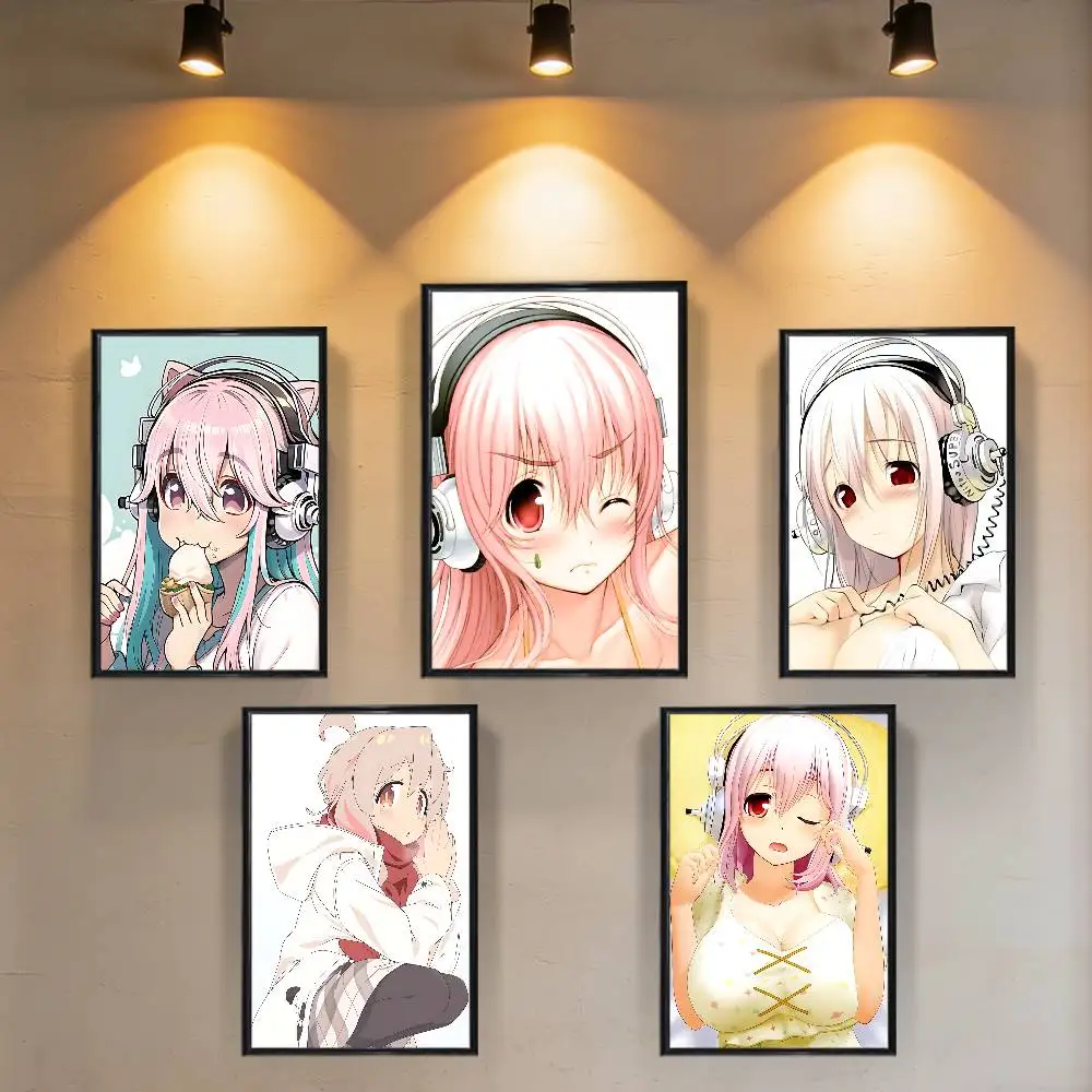 naturally carefree and energetic girl Super Sonico Poster Poster Paper Print Home Living Room Bedroom Entrance Bar Cafe