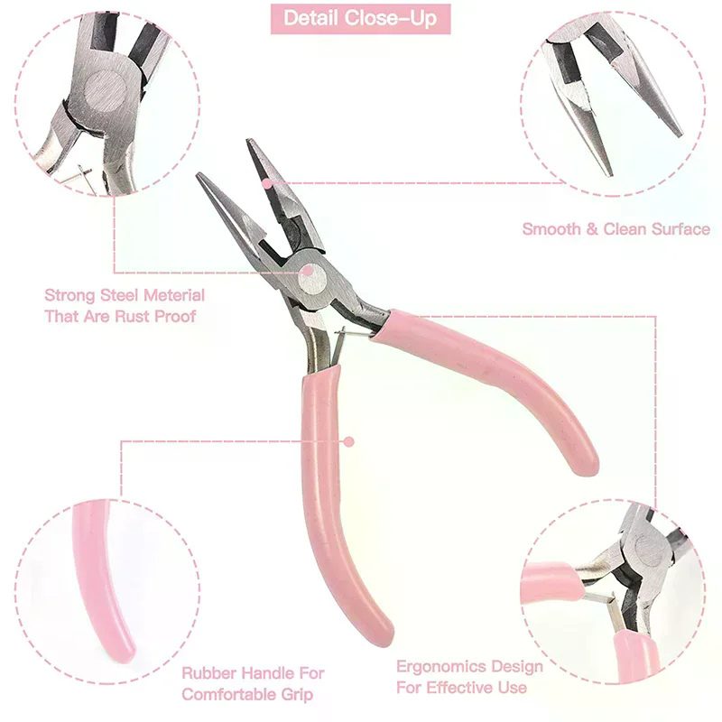 

Мини-плоскогубцы, диагональные круглые изогнутые игольчатые носы, изолированные кусачки ручной работы для бисероплетения, инструменты для изготовления ювелирных изделий
