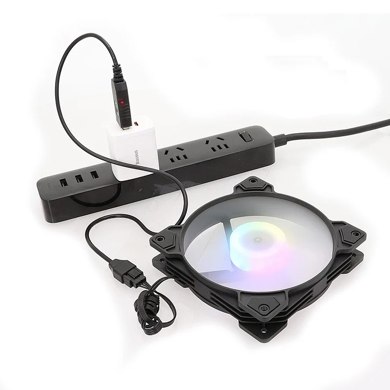 Computer Cooling Fan Power Supply Cable 5V To 12V Boosting Cord USB To Small 4Pin Chassis Heat Sink External Line Connect Wire