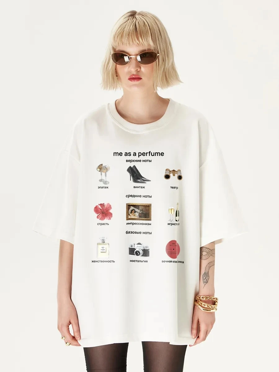 تي شيرت Faionable كاجوال فضفاض مستدير Ne مطبوع ort Sve تي شيرت نسائي صيفي قطني مريح يسمح بمرور الهواء