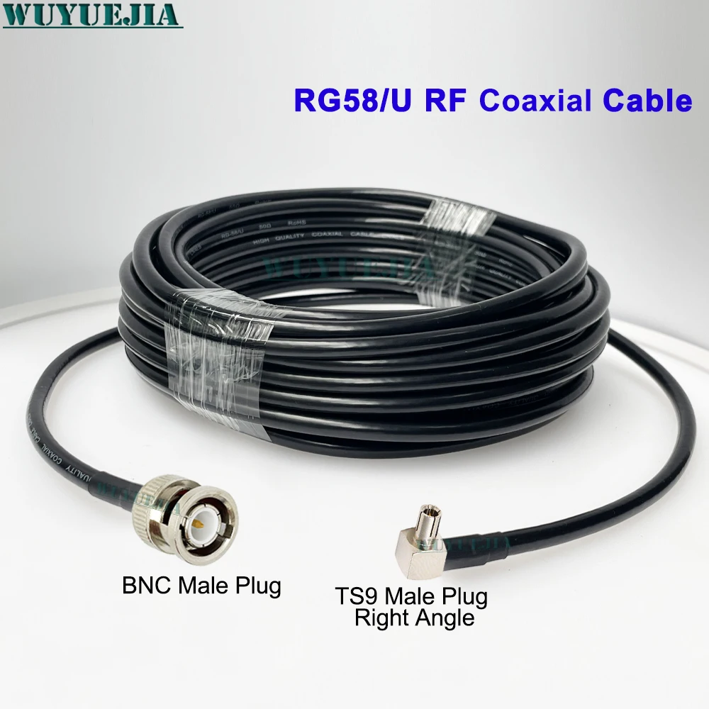 BNC Female Jack to CRC9 Male Right Angle RG58/U Braided Shield RF Coax Cable Low Attenuation Jumper Wire Suitable For LTE Modem