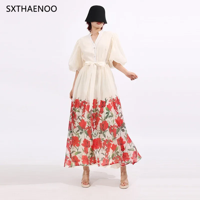 

sxthaenoo vestidos para mujer womens dresses vestido largos long summer party robes longues robe cortos roupas feminina 2025