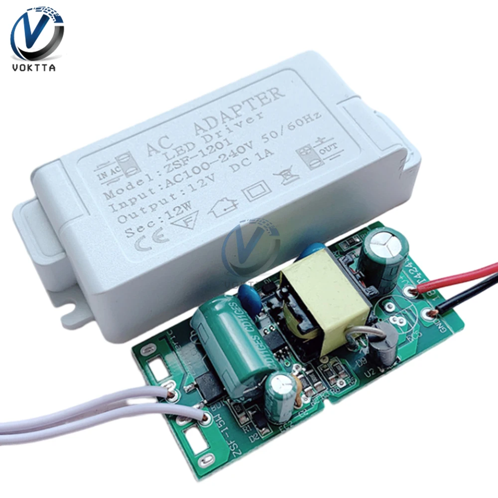 AC100-240V To DC12V LED Driver Board Transformer Constant Voltage Driver AC/DC Power Supply Adapter For LED Strip Lighting Lamp