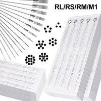 100/50/10/5PCS Sterilize Tattoo Needles 1/3/5/7/9/11/13/14/15 RL RS RM M1 Tattoo Needle Tattoo Permanent Makeup Machine Supplies