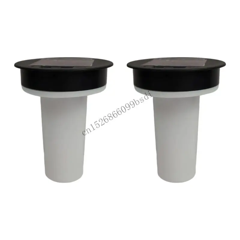 

11UA 2Pcs Solar Light Replacement Top Outdoor LED Garden Lamp Simulation Flame Solar Light Panel Lid Caps Easy to Use