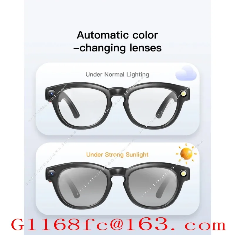 Q8 Smart Glasses with 800W Al Translation Photochromic Lenses Smart Wearable Headset Men Women