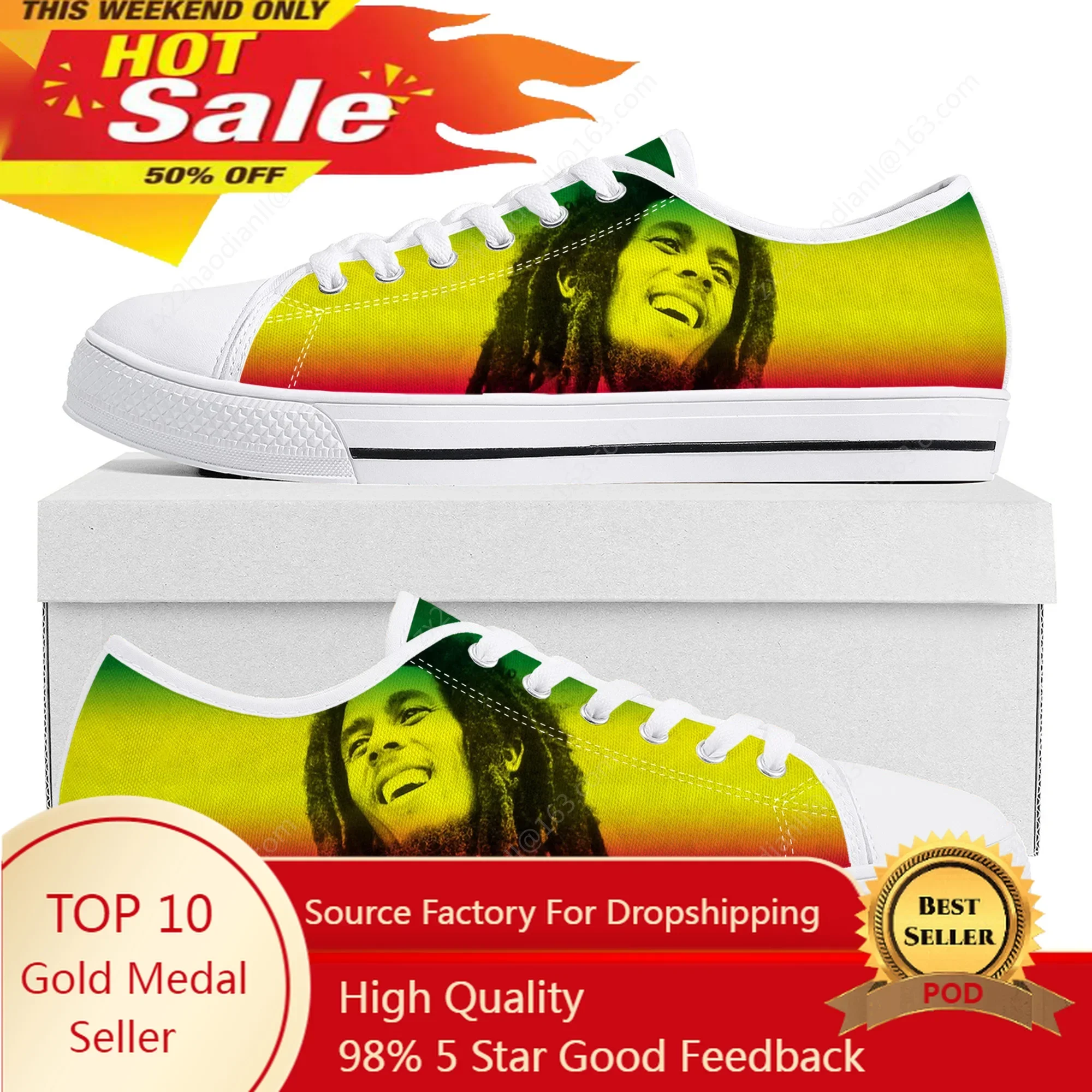 Bob Marley Reggae Rasta Low Top High Quality Sneakers Mens Womens Teenager Canvas Sneaker Singer Casual Couple Shoes Custom Shoe