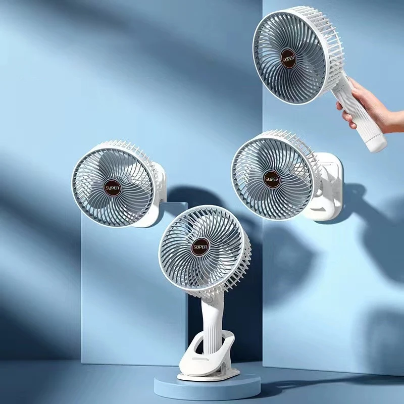 Clip-On Wall-Mounted Mini USB Fast Charging Cooling Fans Portable Handhold Desktop Air Cooler For Student Office 180 Degree