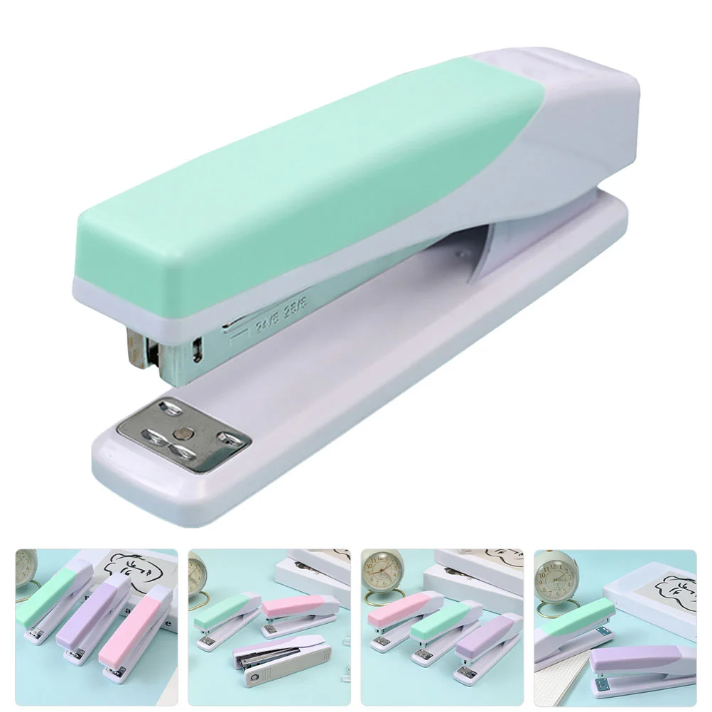 Stapler Office Supplies Desktop Portable Staplers for Rotating Spring Multipurpose School Labor-saving